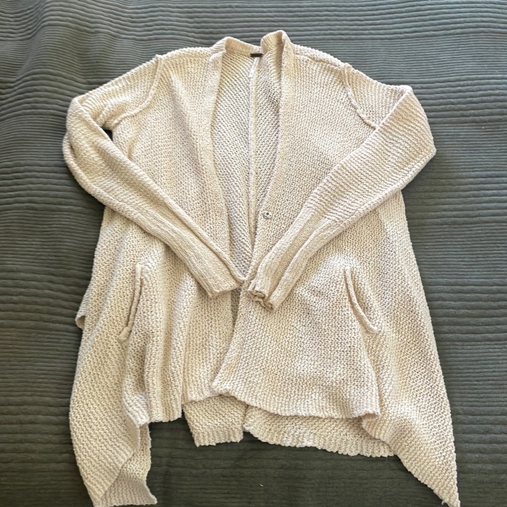 Cream knit cardigan Free People sweater, size: Small